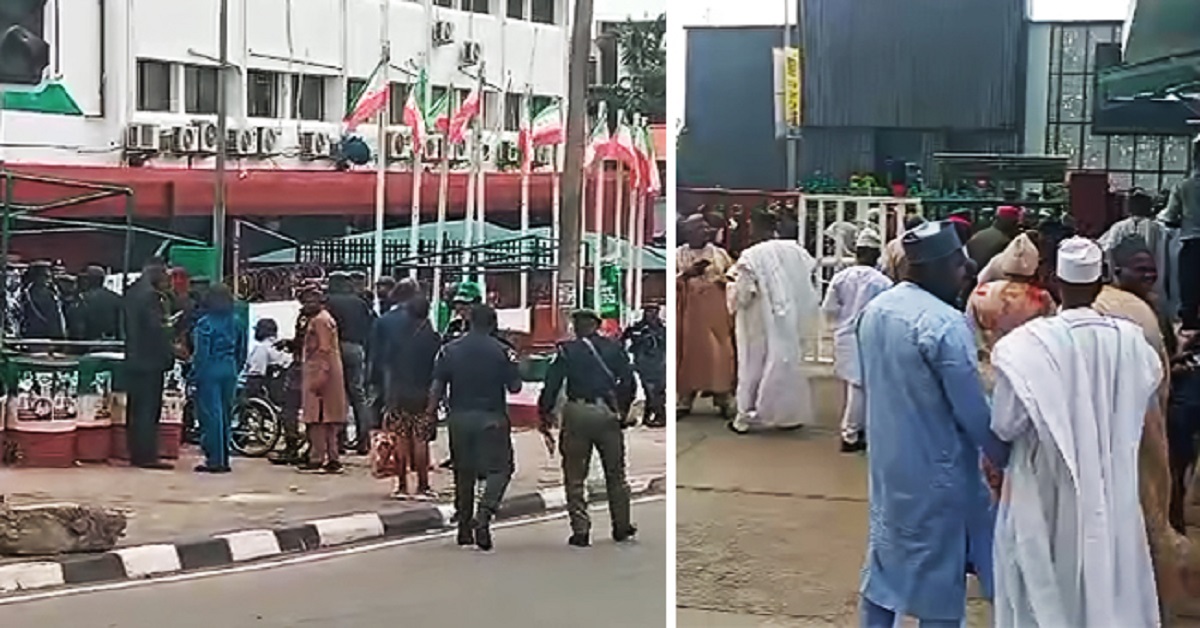 PDP NEC Meeting Disrupted as Police Block BoT Members from Party Secretariat