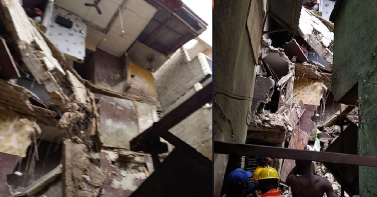 JUST IN: Four Persons Injured As Building Collapses In Lagos